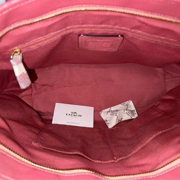 🔥NWT!| Coach Zip Top Tote Handbag Poeny Pink Msrp:$325.00 - Picture 9 of 12
